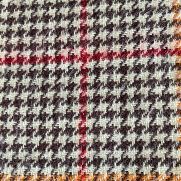 Soft & Cozy Reversible Knitted Scarf Plaid Houndstooth Academia - Picture 6 of 8